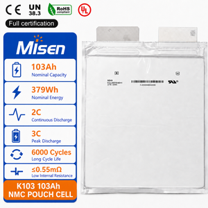 Misen K103 103Ah 3.7V 379Wh NMC リチウムイオンパウチセル